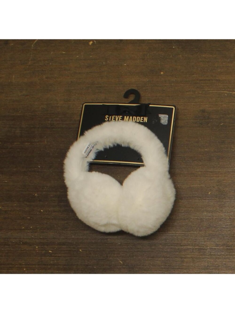 NEW Steve Madden Womens Earmuffs Faux Fur Cozy Fuzzy SMA-5641 Ivory Off White